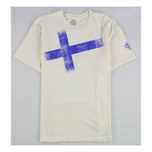 Retro Sport Mens Premiere Helsinki Graphic T-Shirt, Off-White, XL, DM